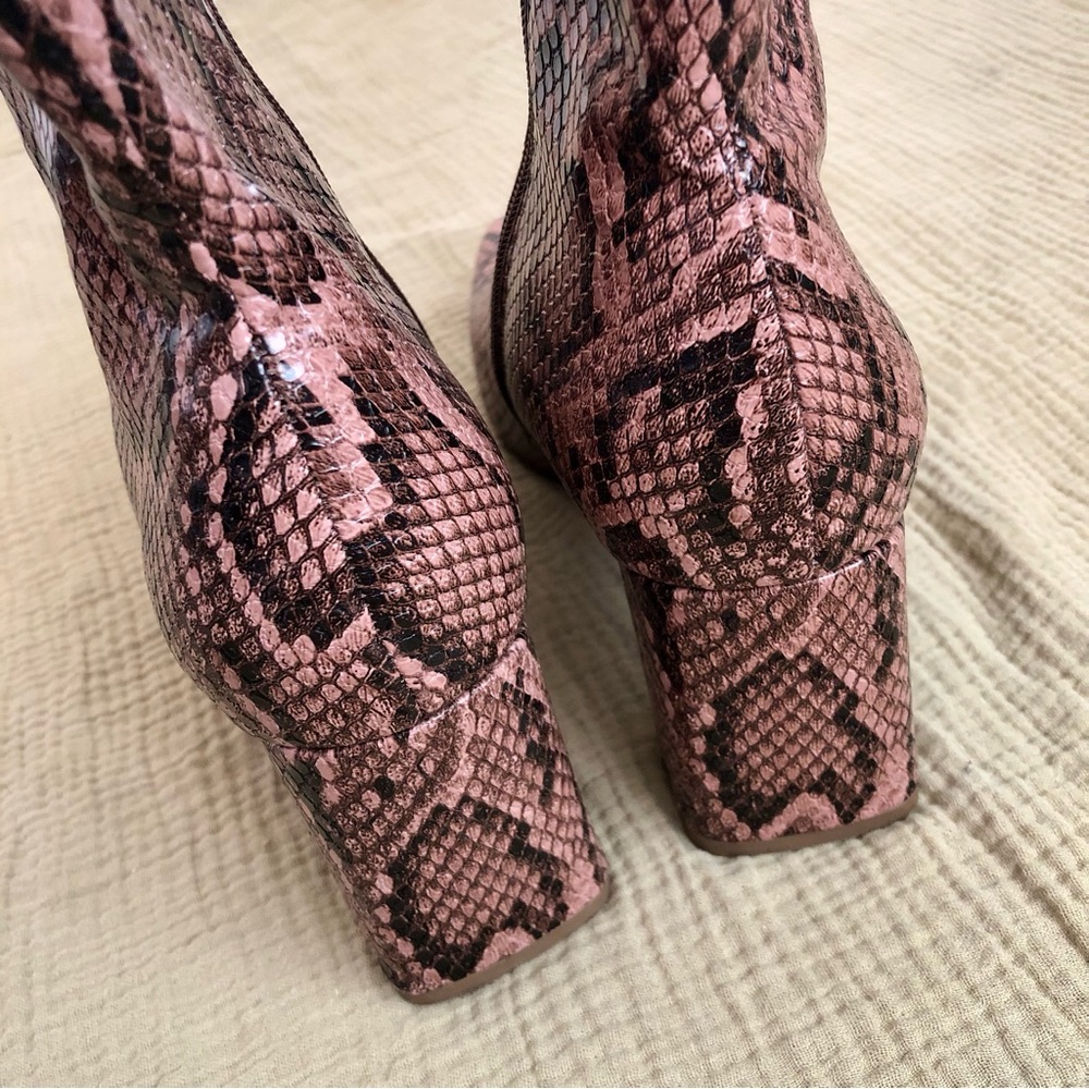 Steve Madden Harli Snake Print Block Heel Ankle B… - image 7